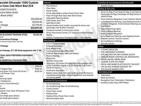 New 2026 Chevrolet Silverado 1500 Custom Trail Boss w/ Turbomax Blackout Package AWD/4WD image 4