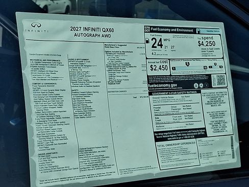 New 2027 INFINITI QX60 Autograph w/ Autograph Tech Package AWD/4WD image 19
