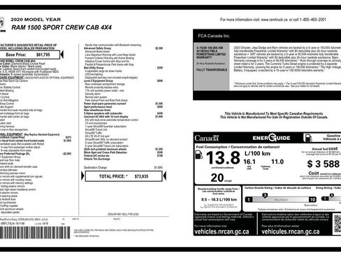 Used 2020 RAM 1500 Sport w/ Advanced Safety Group image 3