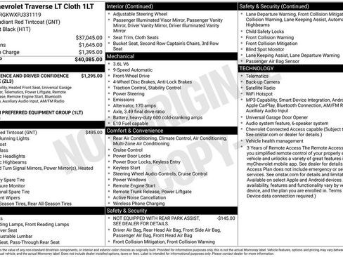 Certified 2023 Chevrolet Traverse LT FWD image 39