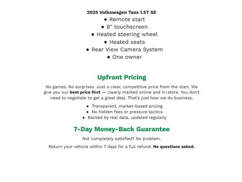 Used 2025 Volkswagen Taos SE image 2