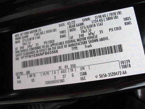 Used 2022 Ford F150 XLT w/ Equipment Group 302A High AWD/4WD image 55