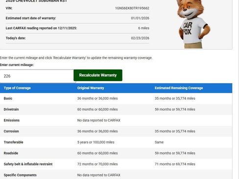 Used 2026 Chevrolet Suburban RST w/ Comfort Package image 23