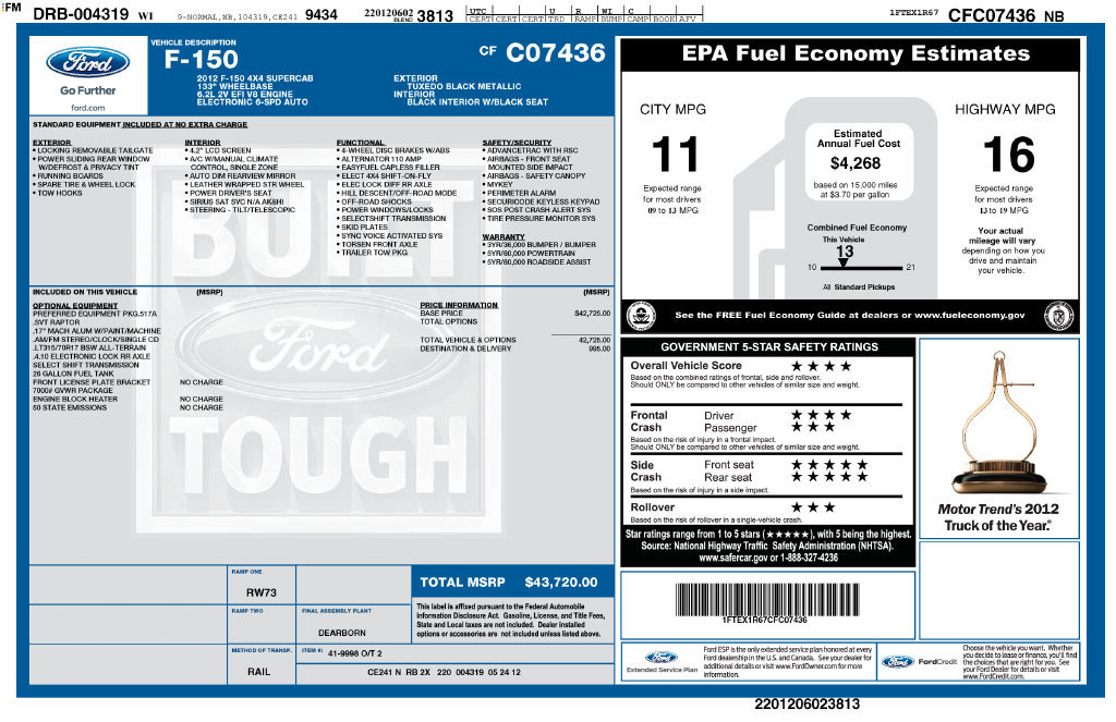 Used 2012 Ford F150 Raptor AWD/4WD image 2