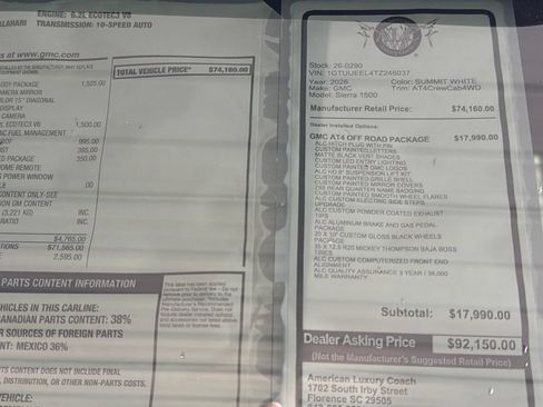 New 2026 GMC Sierra 1500 AT4 w/ Technology Package AWD/4WD image 37