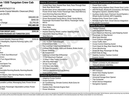 New 2026 RAM 1500 Tungsten w/ Trailer Tow Group AWD/4WD image 26