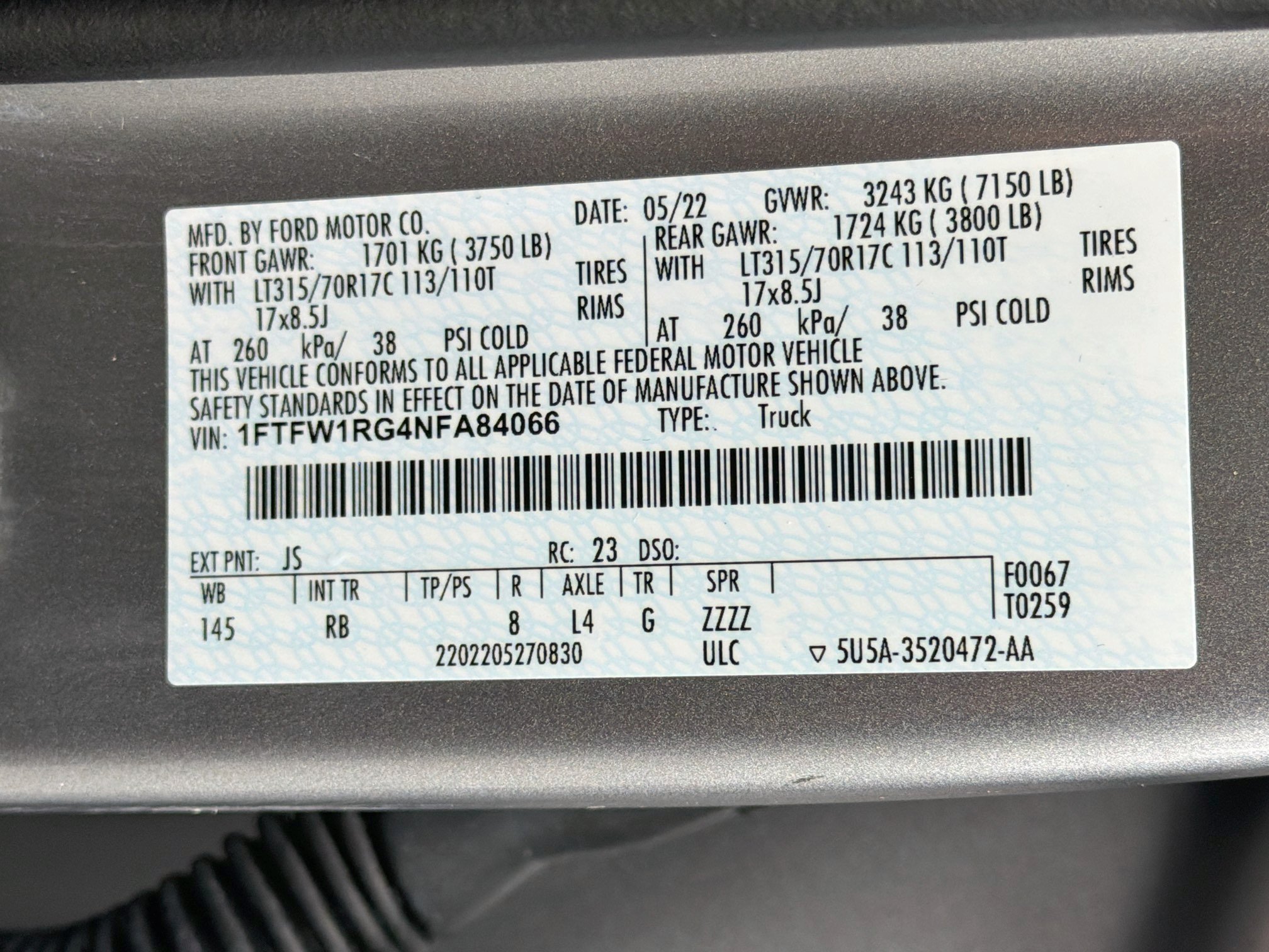 Used 2022 Ford F150 Raptor w/ Equipment Group 801A High AWD/4WD image 44