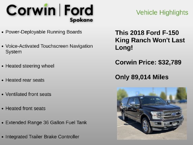 Used 2018 Ford F150 King Ranch w/ Equipment Group 601A Luxury AWD/4WD image 12