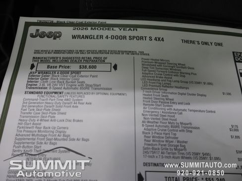 New 2026 Jeep Wrangler Sport S image 34