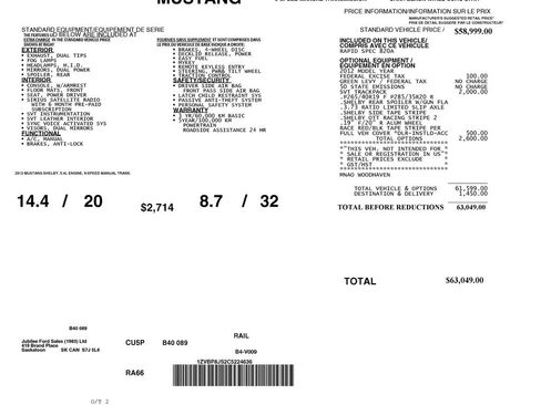 Used 2012 Ford Mustang Shelby GT500 w/ SVT Trackpack image 13