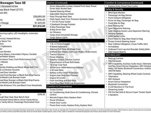 Used 2025 Volkswagen Taos SE image 4