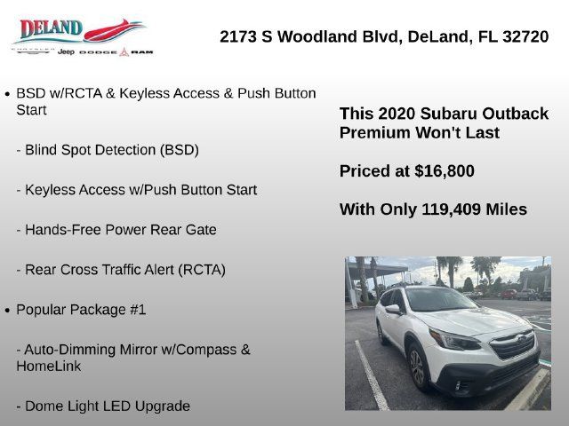 Used 2020 Subaru Outback Premium w/ Popular Package #1 AWD/4WD image 2