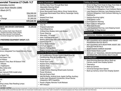 Used 2022 Chevrolet Traverse LT image 74