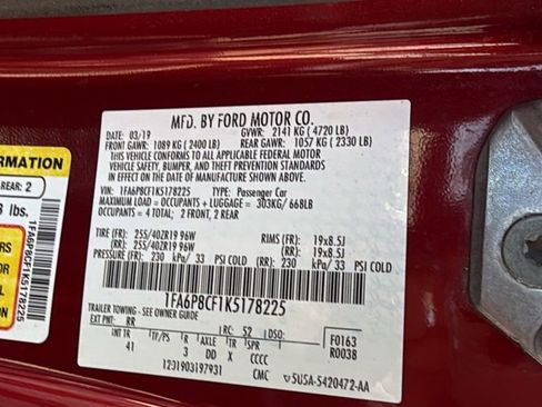 Used 2019 Ford Mustang GT Premium w/ Ford Safe & Smart Package RWD image 28
