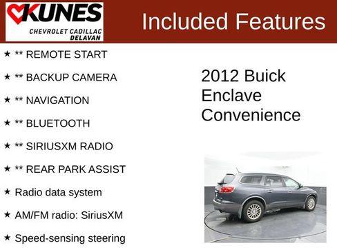 Used 2012 Buick Enclave Convenience w/ Trailering Provision Package FWD image 3