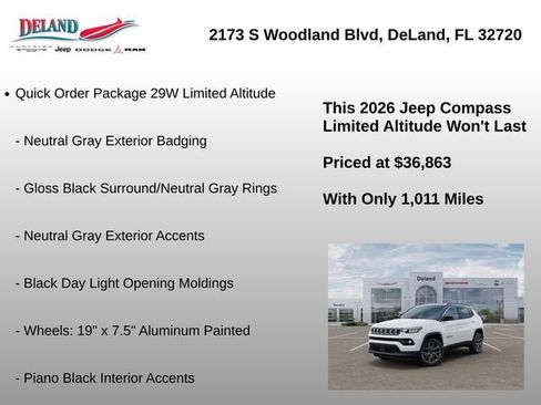 New 2026 Jeep Compass Limited w/ Sun, Sound & Navigation Group AWD/4WD image 6