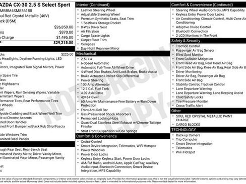 Used 2025 MAZDA CX-30 AWD 2.5 S w/ Select Sport Pkg image 5