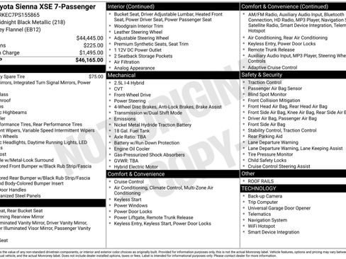 Certified 2023 Toyota Sienna XSE image 53