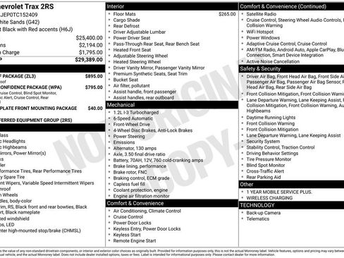 New 2026 Chevrolet Trax RS w/ Sunroof Package FWD image 17