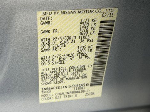 Used 2015 Nissan Titan SV w/ SV Value Truck Package image 29