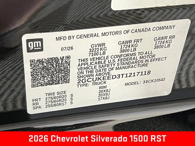New 2026 Chevrolet Silverado 1500 RST w/ Z71 Off-Road Package AWD/4WD image 28