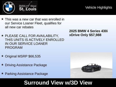 Used 2025 BMW 430i xDrive Convertible w/ Premium Package image 45