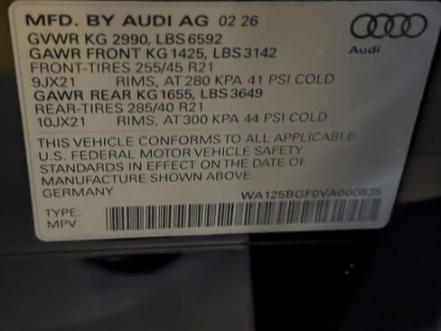 New 2027 Audi SQ6 e-tron Premium Plus AWD/4WD image 23