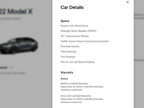 Used 2022 Tesla Model X AWD/4WD image 3