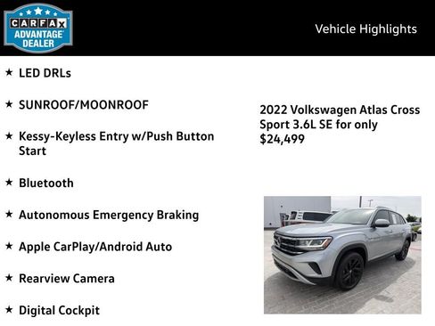 Certified 2022 Volkswagen Atlas Cross Sport SE AWD/4WD image 4