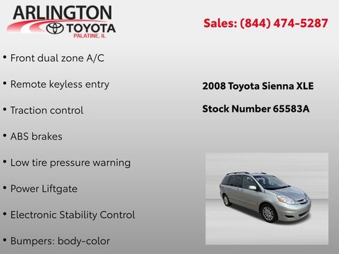 Used 2008 Toyota Sienna XLE FWD image 2