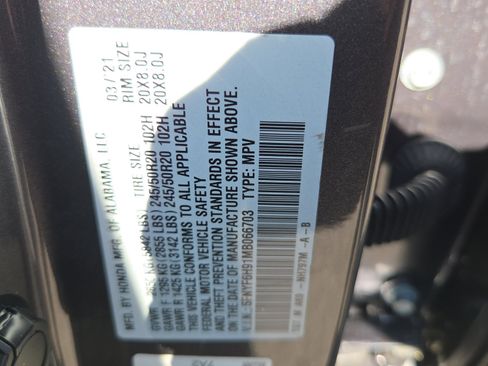 Certified 2021 Honda Pilot Touring image 28