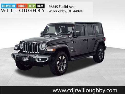 Used 2021 Jeep Wrangler Unlimited Sahara w/ Uconnect 4C Nav & Sound Group AWD/4WD image 1