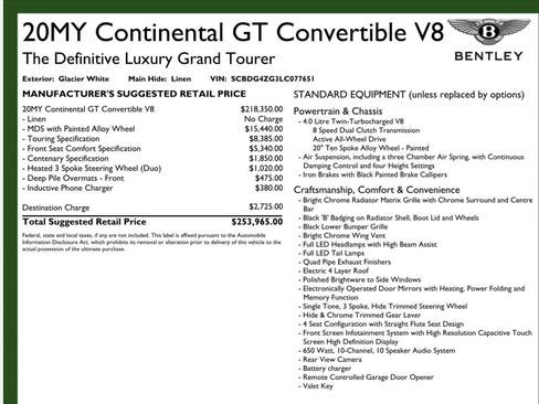 Used 2020 Bentley Continental GT V8 First Edition image 56