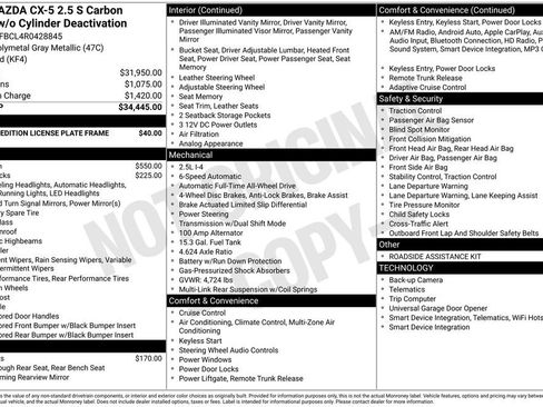 Certified 2024 MAZDA CX-5 Carbon Edition AWD/4WD image 12