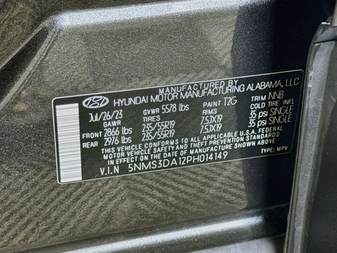 Used 2023 Hyundai Santa Fe SEL Premium w/ Cargo Package AWD/4WD image 17