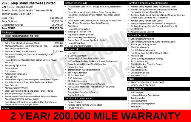 Used 2025 Jeep Grand Cherokee Limited AWD/4WD image 12