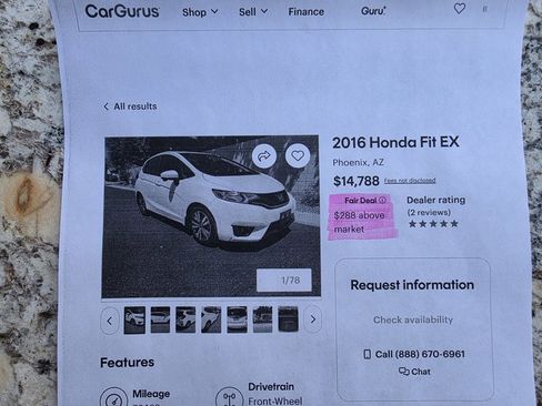 Used 2016 Honda Fit EX image 12