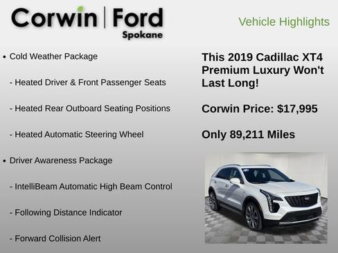 Used 2019 Cadillac XT4 Premium Luxury w/ Driver Assist Package AWD/4WD image 12