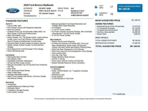 Used 2025 Ford Bronco Badlands AWD/4WD image 40