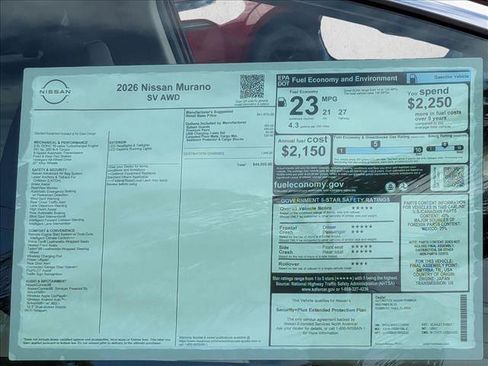 New 2026 Nissan Murano SV AWD/4WD image 17