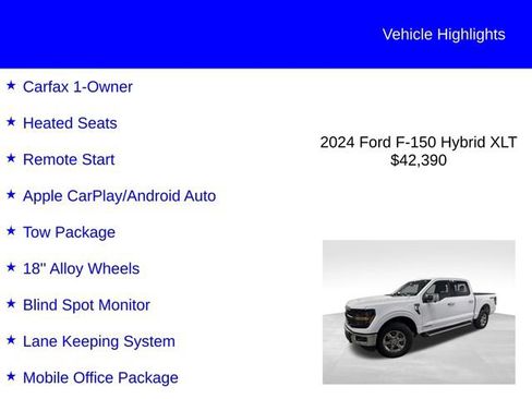 Certified 2024 Ford F150 XLT w/ Equipment Group 302A MID AWD/4WD image 2