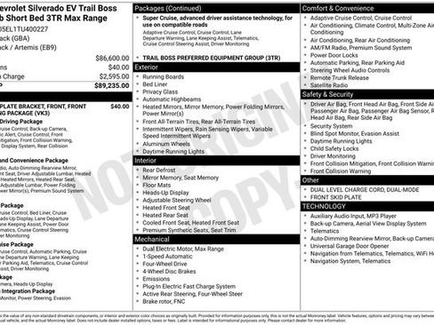 Used 2026 Chevrolet Silverado EV Trail Boss AWD/4WD image 20