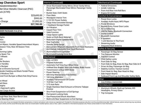 Used 2017 Jeep Cherokee Sport image 20