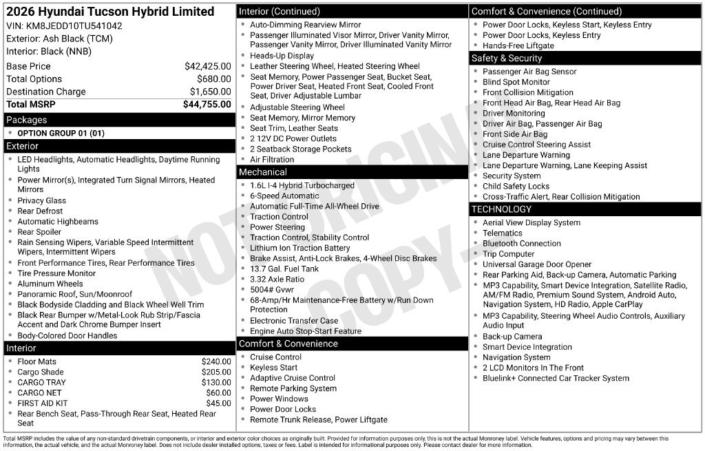 New 2026 Hyundai Tucson Limited AWD/4WD image 5