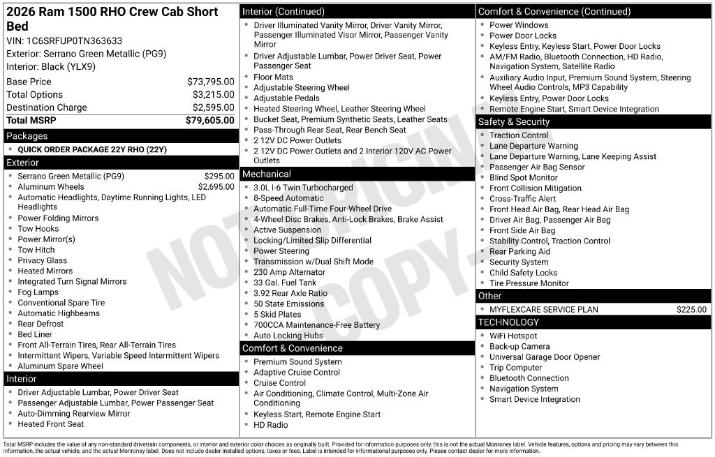 New 2026 RAM 1500 RHO AWD/4WD image 7