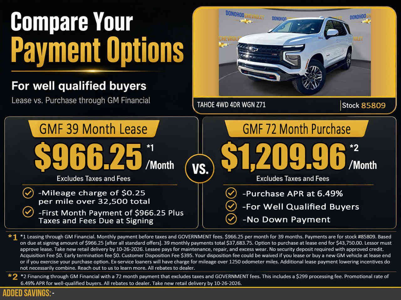 New 2027 Chevrolet Tahoe Z71 w/ Comfort Package AWD/4WD image 2