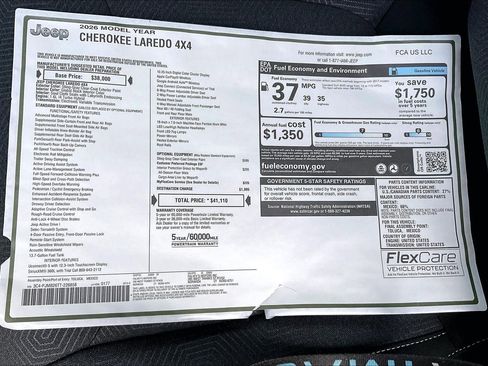 New 2026 Jeep Cherokee Laredo AWD/4WD image 14