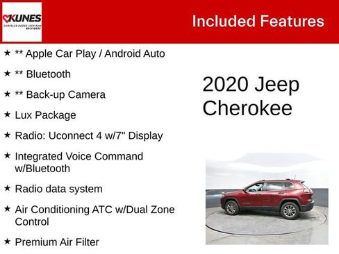 Used 2020 Jeep Cherokee Latitude Lux w/ Comfort/Convenience Group image 3