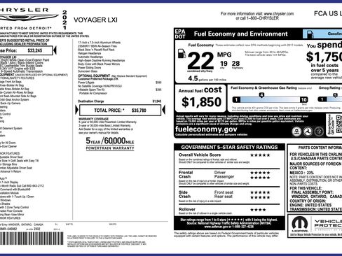 Used 2021 Chrysler Voyager Lxi image 2