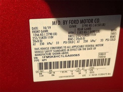 Used 2020 Ford Explorer Platinum w/ Premium Technology Package image 27